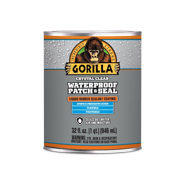 Gorilla Clear Rubber-Based Liquid Rubber Waterproof Sealer 32 oz